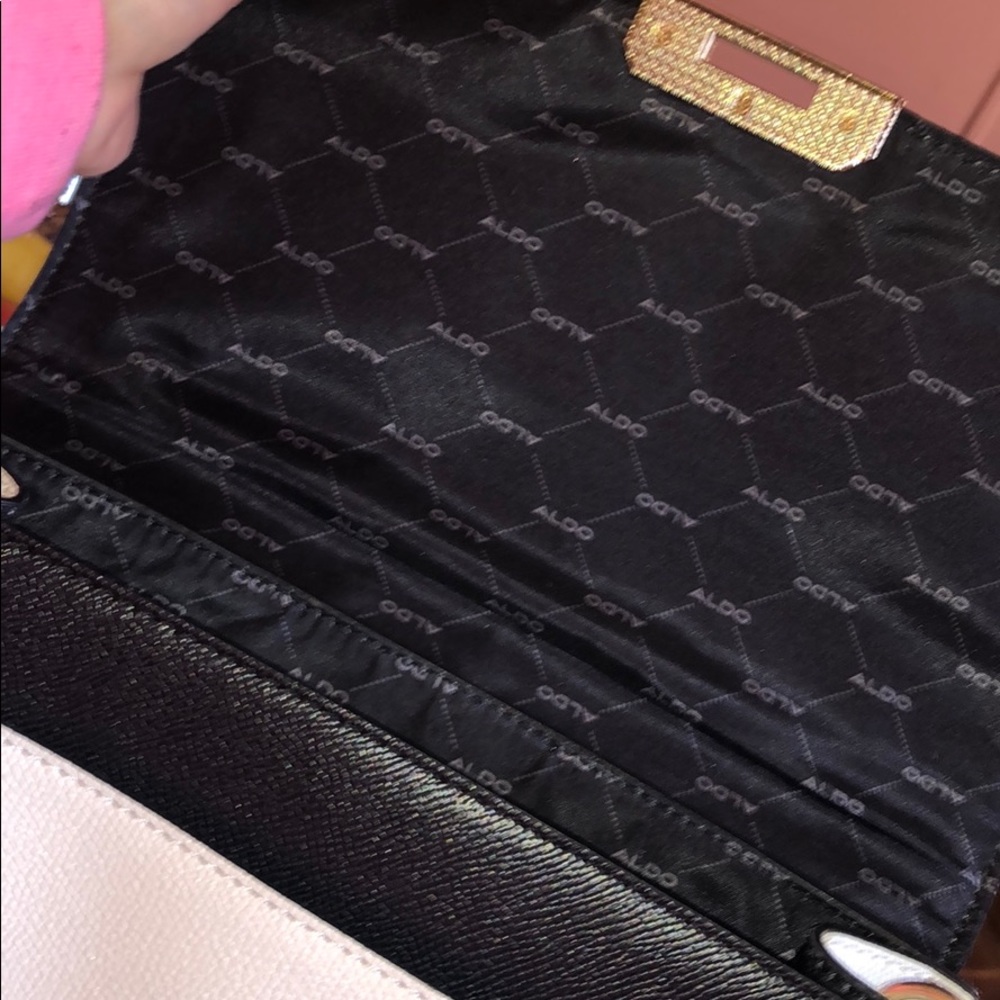 Aldo Black and Cream Colorblock Top-Handle Crossbody Bag - Picture 6 of 6